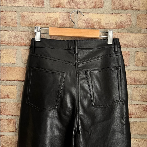 Aritzia Wilfred Melina Black Vegan Leather High Rise Pants - Picture 9 of 11
